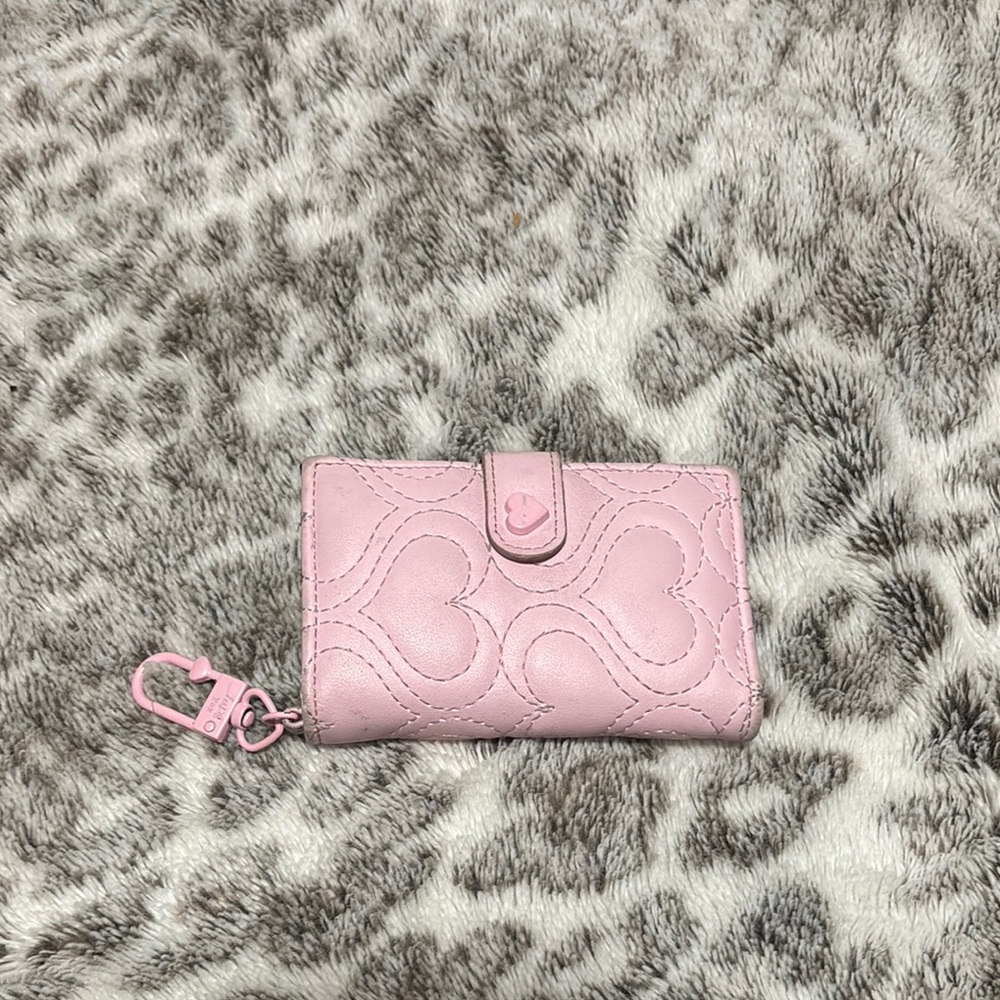 Betsy Johnson Pink heart Quilted Wallet